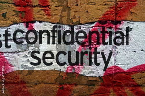 Confidential security grunge concept