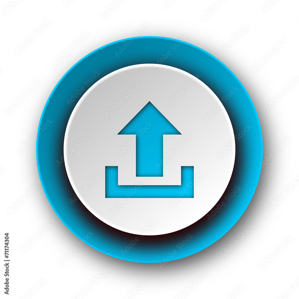 upload blue modern web icon on white background upload blue modern web icon on white background
