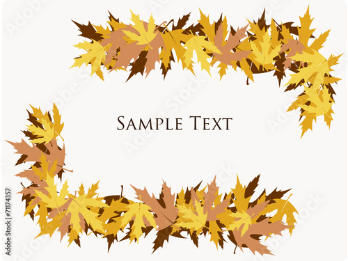 Autumn leaves background with space for your text.