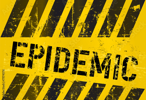 epidemic sign, virus alert sign, vector illustration