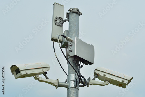 A photo camera to the safety of life and property of people.