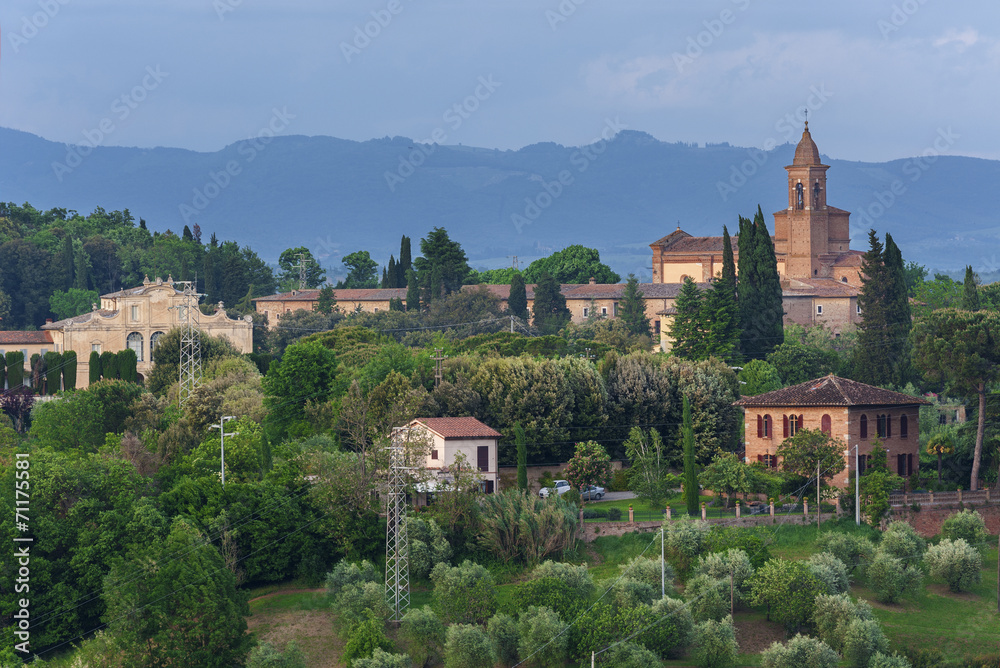 Hill Village in Siena,Tuscany, Italy