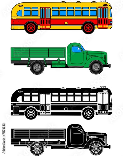 Bus and truck