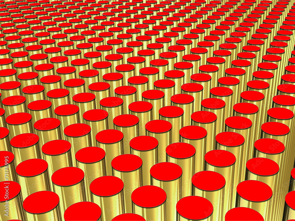 Fototapeta premium Rods of gold with red ends