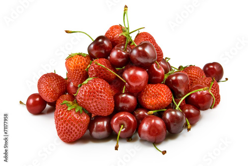 image of strawberries and cherries