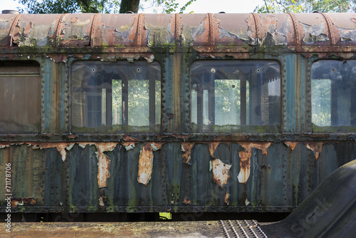 old rusted train at trainstation hombourg photo