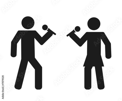 person icon people karaoke