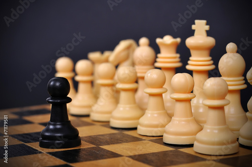 Black chess pawn