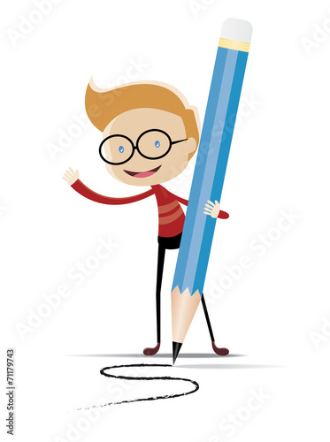 Kid and Pencil