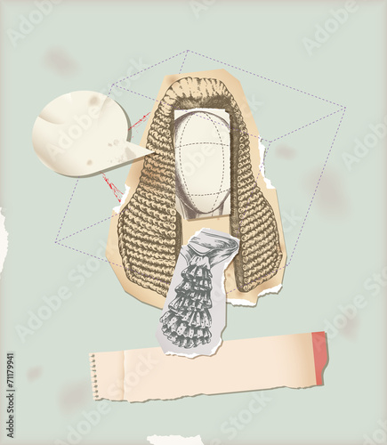Through history- Character 1 - judge wig collage