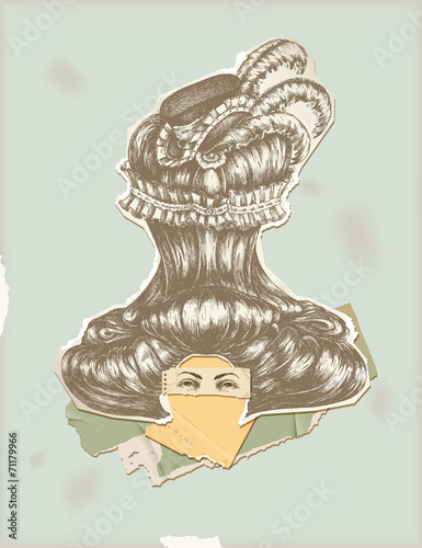 Through history- Character 3 - woman big wig fashion