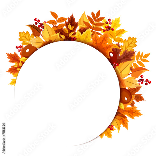 Background with autumn leaves. Vector eps-10.
