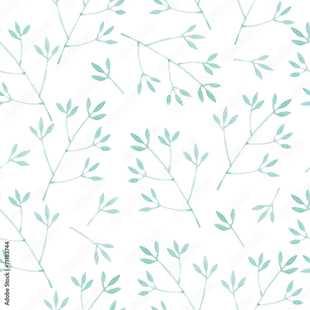 Watercolor seamless pattern with branches. Watercolor seamless pattern with branches.