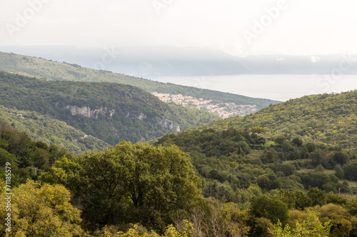 Vue vers la mer depuis le village de Labin