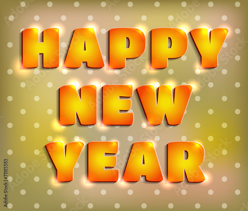 Happy New Year greeting card