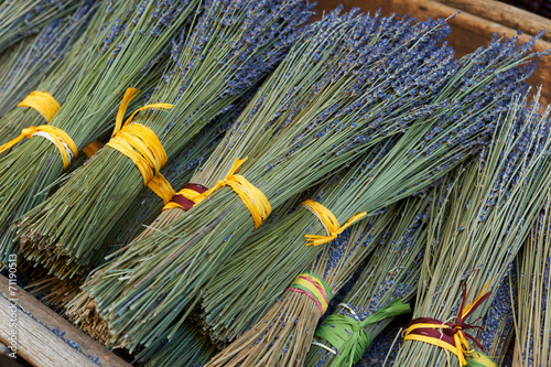 Dry lavender bouquets in Provence