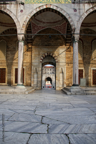 Blue Mosque interior yard,Istanbul Turkey
