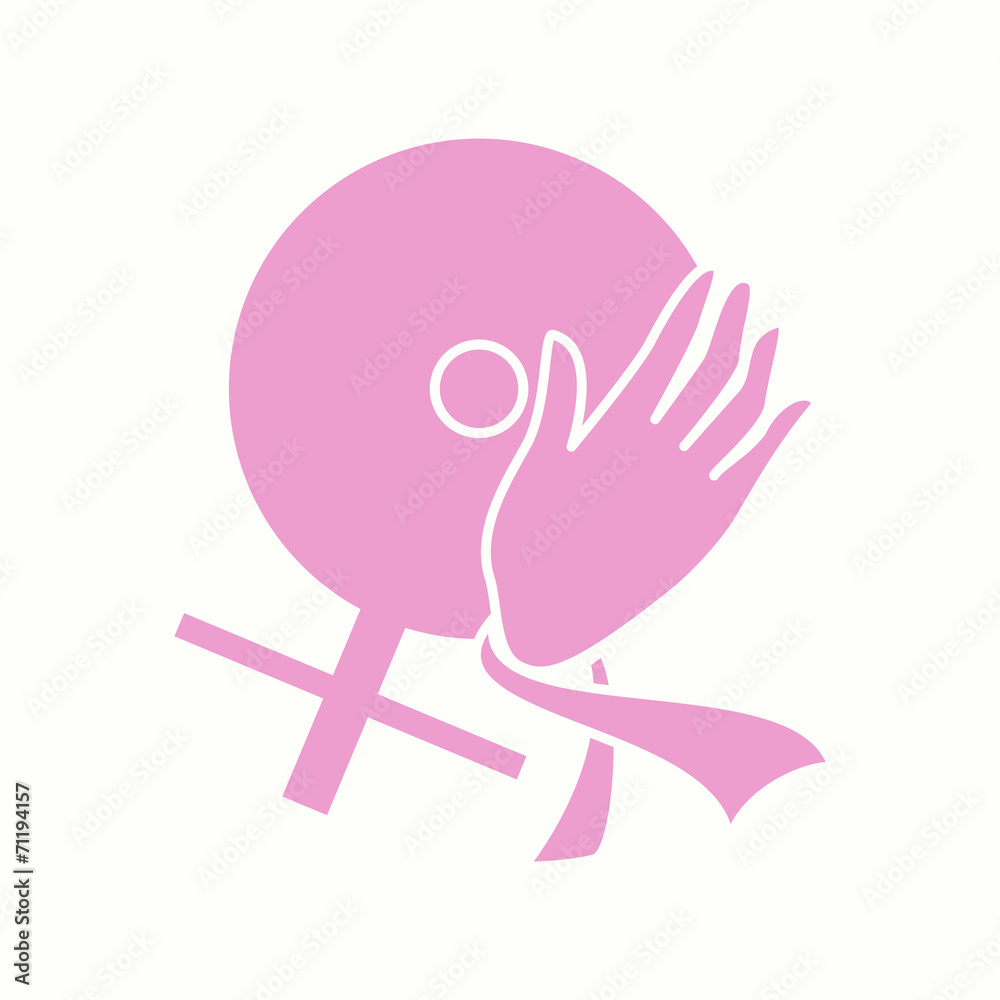 Breast cancer prevention, awareness, care, vector illustration