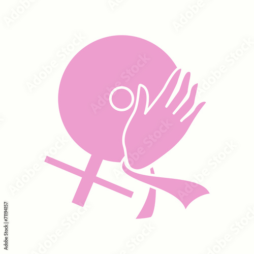 Breast cancer prevention, awareness, care, vector illustration