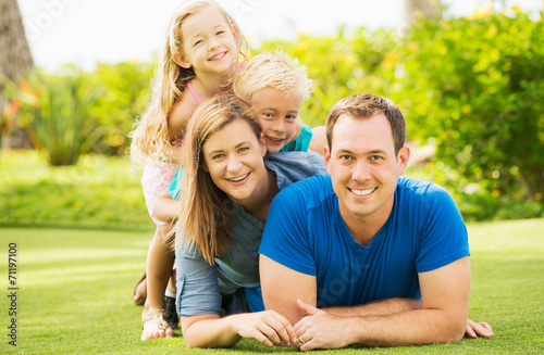 Happy Family Outside © EpicStockMedia