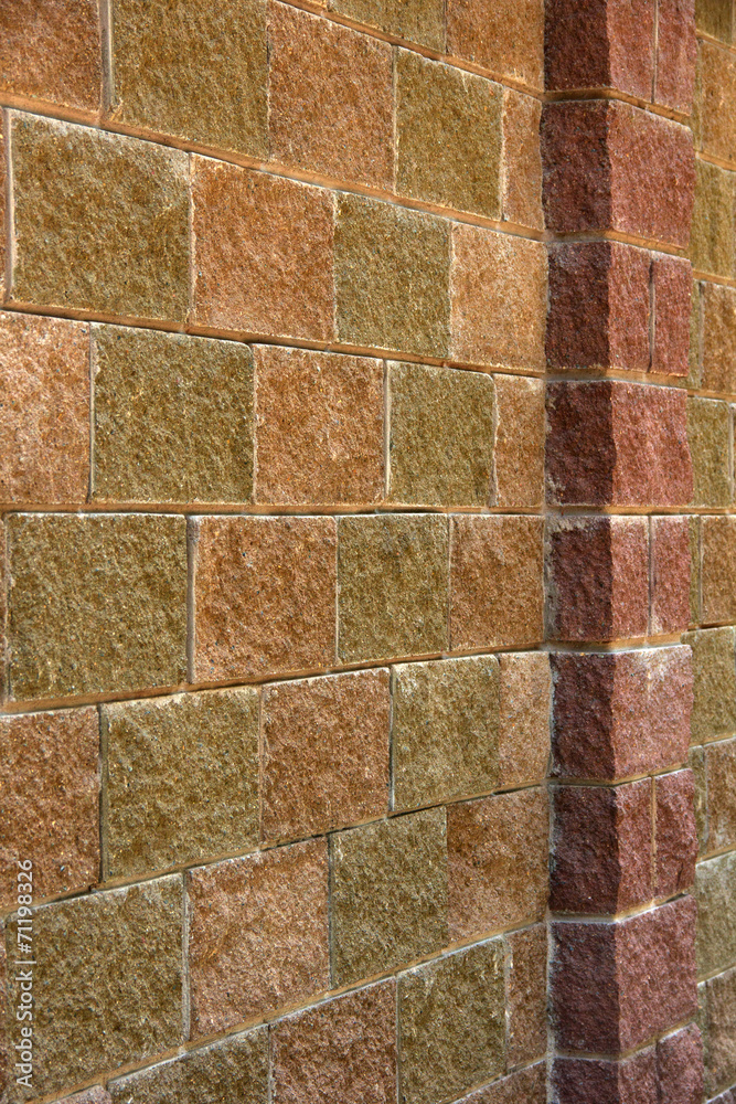 Fototapeta premium stone wall with a column