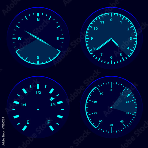 Картината върху платно Futuristic user interface HUD