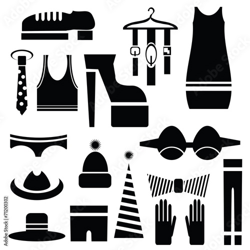 silhouettes of clothes