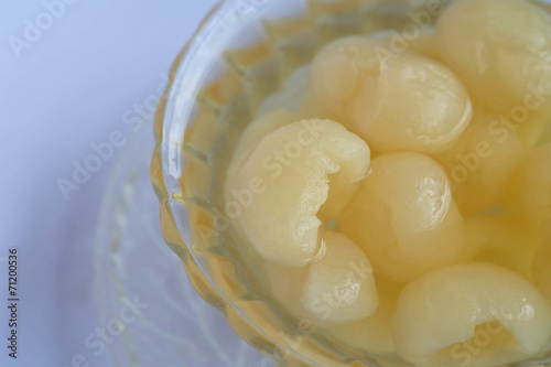 Fotografie close up delicious  longan in syrup