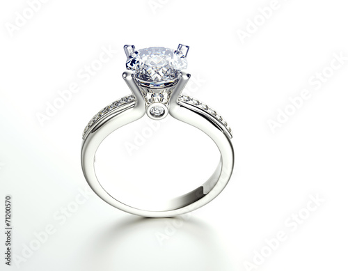 Wedding Ring with Diamond. Jewelry background