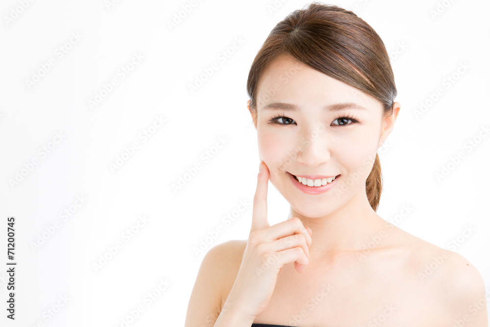 attractive asian woman skincare image