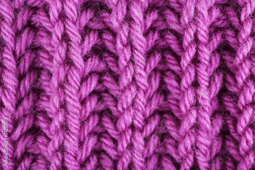 Knitted fabric background close up