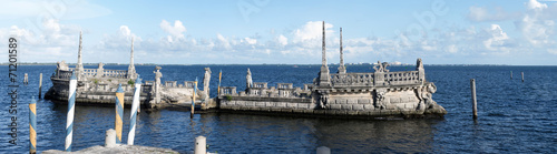 Stone breakwater barge at the Vizcaya Museum