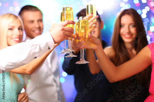 Young people dancing at party