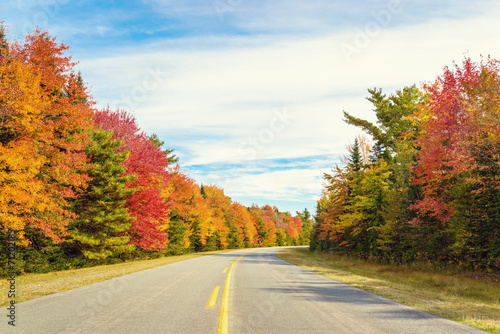 Road to Keji in fall