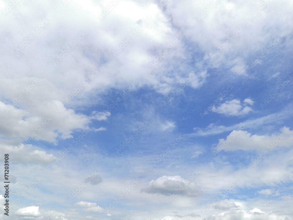 Fototapeta premium blue sky background with tiny clouds