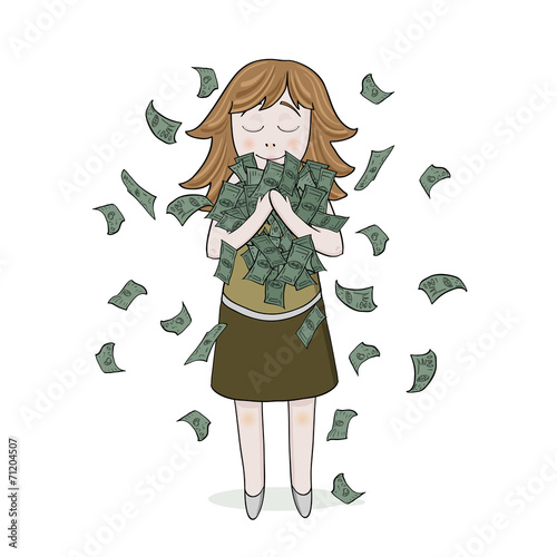 girl with money