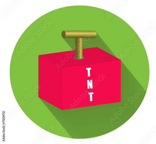 TNT explosion flat icon.Vector illustration