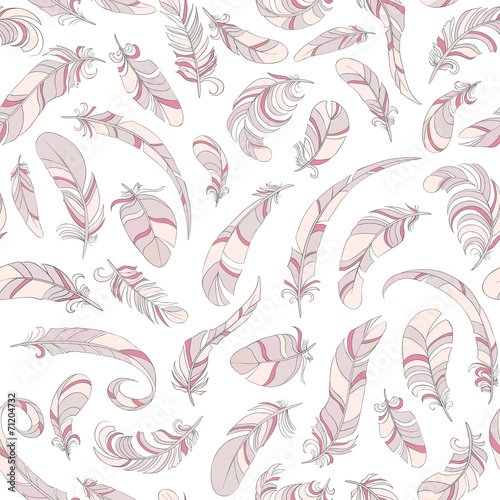 thin feathers seamless vector