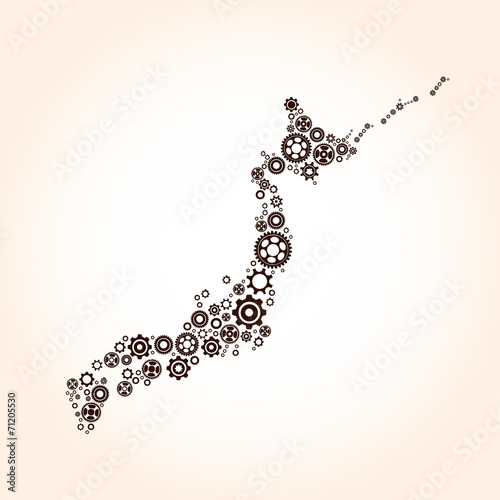 High detailed vector map - Japan