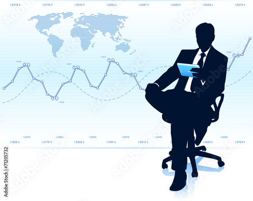 Businessman with tablet computer