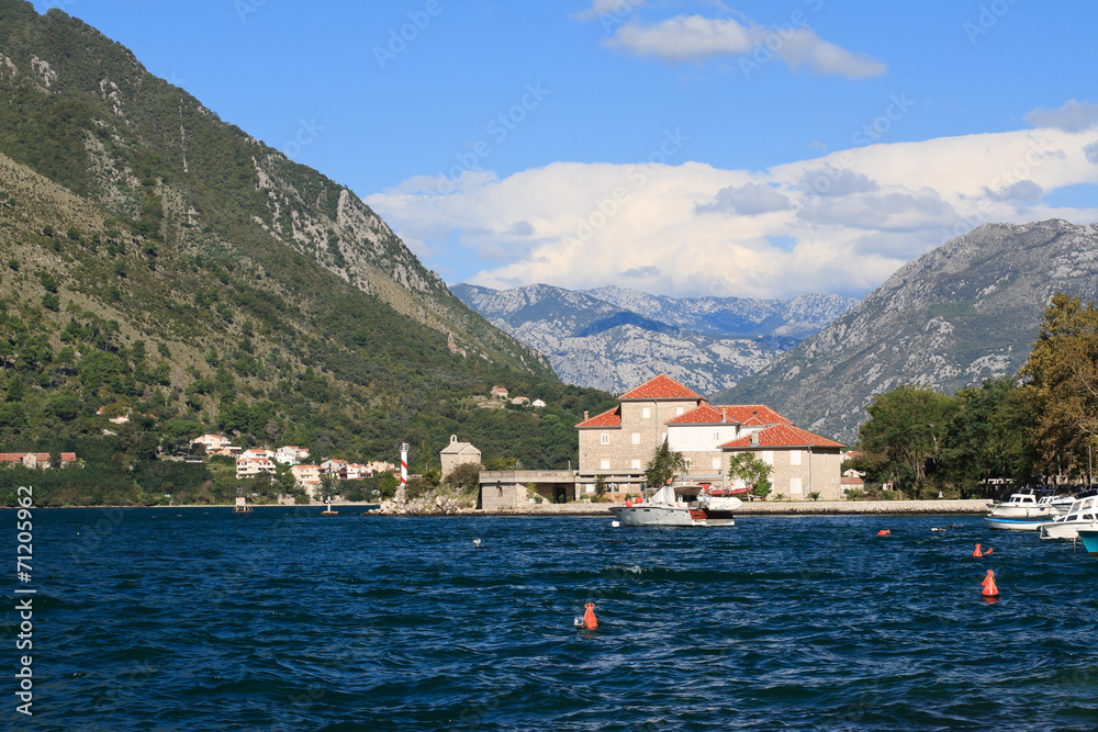 Beautiful coast of Kotor Bay, Montenegro