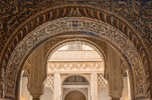 Interior of Royal Alcazars of Seville, Spain