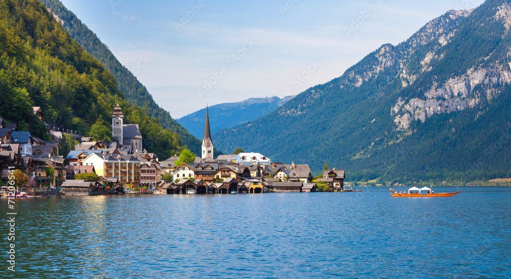 Panoramic view of Hallstatt village