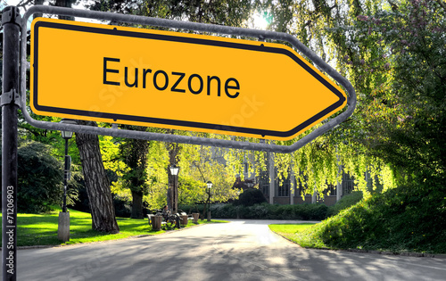 Strassenschild 25 - Eurozone