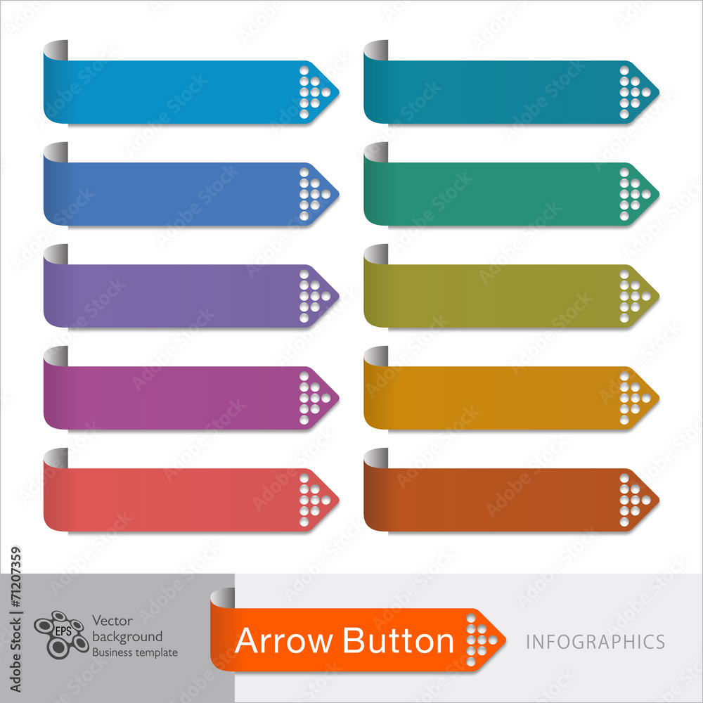 Fototapeta premium Infographic Vector Arrow Button
