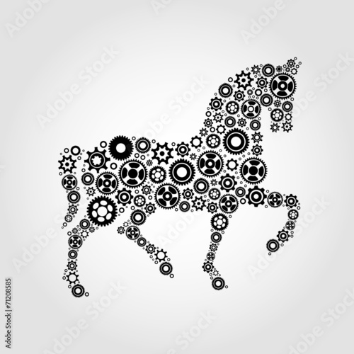 Vector image of an horse