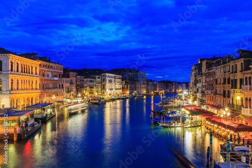 Grand Canal at night, Venice Italy