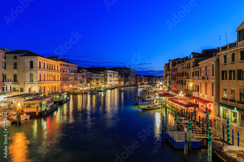 Grand Canal at night  Venice Italy