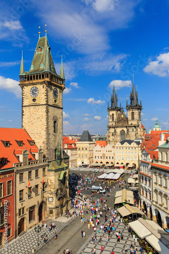 Tyn Cathedral & Clock Tower, Prague Czech Republic