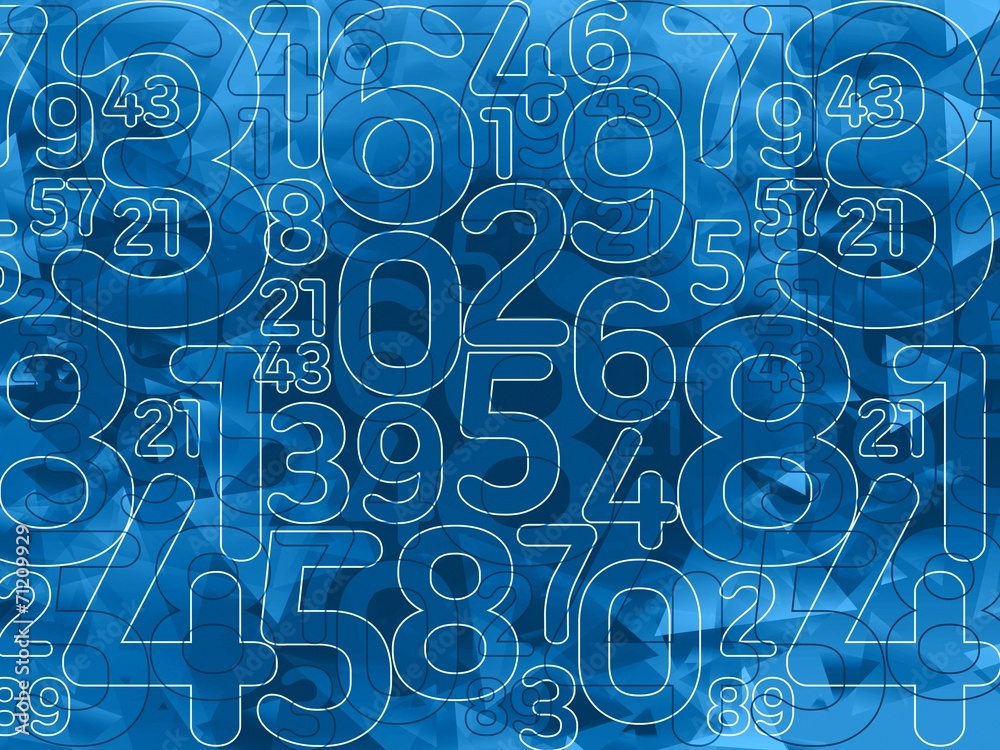 abstract dark blue outline numbers background abstract dark blue outline numbers background